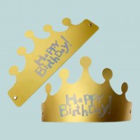 折りたたみ式誕生日帽子子供の最初の誕生日パーティー誕生日帽子ゴールデンクラウン大人の頭飾りの装飾