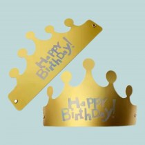 折りたたみ式誕生日帽子子供の最初の誕生日パーティー誕生日帽子ゴールデンクラウン大人の頭飾りの装飾