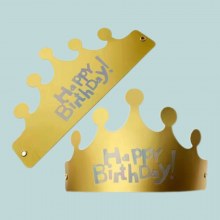 折りたたみ式誕生日帽子子供の最初の誕生日パーティー誕生日帽子ゴールデンクラウン大人の頭飾りの装飾