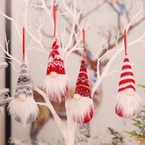 クリスマスニットウールフォレスターペンダント顔のない人形人形ペンダント装飾