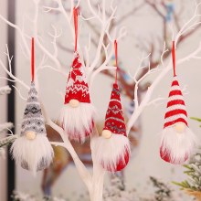 クリスマスニットウールフォレスターペンダント顔のない人形人形ペンダント装飾
