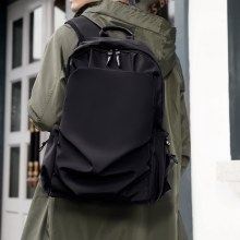 新しいスタイルの男性用バックパック、ファッショナブルでトレンディーなコンピューターバッグ、シンプルな大容量スクールバッグ、USBバックパック