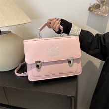 質感のあるレトロな女性用バックパック、2024年の新しいスタイル、多用途の小型バックパック、人気の旅行バッグ