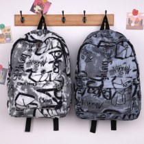 ファッショナブルなバックパック、女性のファッショナブルなランドセル、トレンディな落書き学生用ランドセル、和風インカジュアル文学バックパック