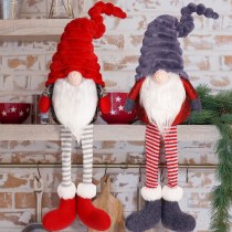 クリスマス顔のない人形ぶら下げ脚人形装飾品北欧の森足の長い高齢者の家の装飾