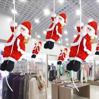 クリスマス装飾、ロープクライミング老人の吊り飾り、人形、大型ショッピングモールのシーン装飾、クリスマスペンダント