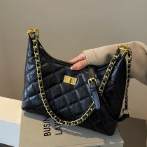 レトロ菱形小さな香りのよい チェーン トートバッグ女性のための 2024 新しい通勤多目的脇の下バッグシングルショルダークロスボディバッグ