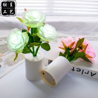 導かれたバラの花のライト屋内クリエイティブシミュレーションフラワービームランドスケープ写真装飾ライトベッドルームロマンチックな雰囲気