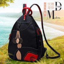 ニューリーフバックパック女性のバッグ東南アジアカジュアルコントラストカラー多機能チェストバッグ二目的小型バックパック