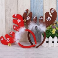 クリスマスフェザービッグアントラーヘッドバンドクリスマスデコレーションヘッドバンドクリスマスギフトクリスマスフォトヘッドバンド