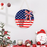 アメリカ独立記念日木製ドア装飾旗ホームホリデー装飾ドア吊りプレート