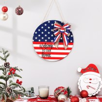 アメリカ独立記念日木製ドア装飾旗ホームホリデー装飾ドア吊りプレート