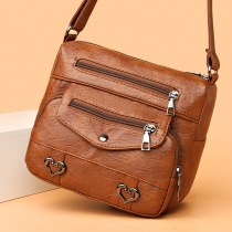 中高年女性向けバッグ、クロスボディバッグ、ソフトレザー多ポケットショルダーバッグ、レディースマザーバッグ、トラベル バックパック