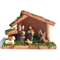 キリスト降誕の飼い葉桶の装飾品クリスマスの装飾飼い葉桶の家のキャラクター別荘の装飾品