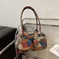 女性のための脇の下バッグ 2023 新しいトレンディなファッションスプライシングトートバッグ多用途大容量ショルダーバッグ通勤バッグ