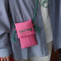 かわいいインスタイルのソフトでかわいい携帯電話バッグ韓国語版学生ショルダークロスボディバッグ女性ニッチ デザイン 布バッグ小さなバッグ