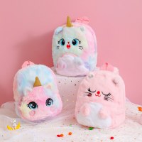 ぬいぐるみ大きな目のバックパック幼稚園児漫画バックパック少女バックパック