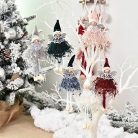 クリスマスデコレーション、クリスマスデコレーションペンダント、クリエイティブなかわいいエンジェルレースペンダント、ウィンドウクリスマスツリーペンダント