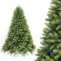 立体シングル2色PEクリスマスツリーショッピングモールレイアウト床置きPVC混合ナイフカット丸頭自動ツリー