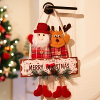 クリスマスの飾り、クリスマスの飾り、老人、雪だるま、ヘラジカ、吊り下げ飾り、人形、ホリデーシーンのアレンジメント
