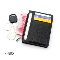 両面運転免許証、複数のカードスロット、本革ジッパーカードホルダー、第一層牛革メンズ厚く軽い高級小型小銭入れケース、女性用