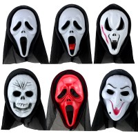 ハロウィン ホラー 面長のゴーストマスク スクリームマスク マスカレード ステージ衣装 怖い衣装小道具