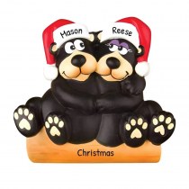 新しいクリスマスペンダント黒犬クマ人形樹脂ペンダント手書き DIY ペンダントギフト