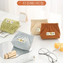 破片口紅バッグ化粧品収納袋女性のポータブル 2023 新しいコーデュロイ収納袋バッグ内