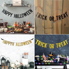 新しいハロウィーンの旗パーティーの背景装飾紙バナープルフラワーペンダント装飾