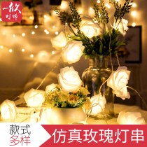 LED 模擬バラの花ランタンバレンタインデーの結婚式のロマンチックなプロポーズ告白装飾点滅ライト電池ボックスライトストリング