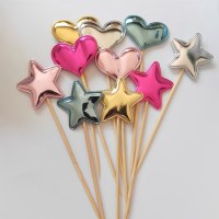 ケーキカード、誕生日フラグ、PUレザーの五芒星、ラブデザートテーブル、つまようじカード