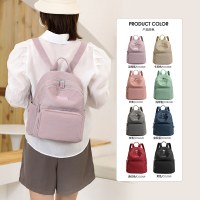 女性のファッショナブルなナイロンバックパック、軽量でコンパクトな旅行バックパック、撥水大学生バッグ