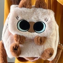 新しい多目的漫画バッグ、かわいいチェーン カピバラ、少し面白い小さなヒグマ、クロスボディ ポータブル ダブル バックパック