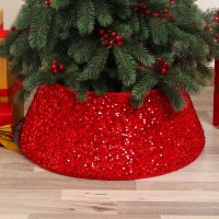 新しいスパンコール付きクリスマスツリーサラウンドベース装飾ラウンドツリーサラウンド卸売