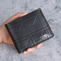 新しいメンズ財布、メンズショートウォレット、ユースファッションチェック柄横型ソフトウォレット、大容量マルチカードスロットウォレット