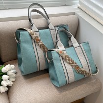 トートバッグ 新しいコントラストカラーのハンドバッグ 大容量 通勤クロスボディバッグ