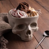 ハロウィーンヒューマンスカルボウルセラミック工芸品、食器、ファミリーフードキャンディボウルのイタリアンボウル