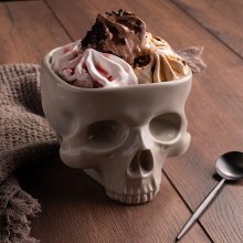 ハロウィーンヒューマンスカルボウルセラミック工芸品、食器、ファミリーフードキャンディボウルのイタリアンボウル