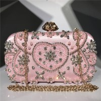 手持ちのイブニングバッグ、手作りのビーズ刺繍が施されたダイヤモンドがちりばめられたファッショナブルな女性用ショルダーバッグ