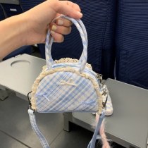 2024 春夏の新作ハンドバッグマカロンミニ口紅バッグレディースかわいいリボンショルダーバッグクロスボディバッグ