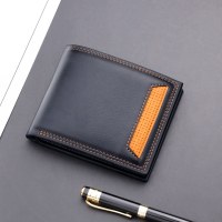 財布メンズショートヨーロッパとアメリカン財布メンズマルチカードスロットカードホルダーファッションソリッドカラー財布横型スタイルは運転免許証を収納できます