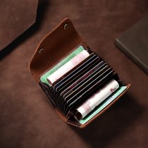 メンズ純正ピックアップバッグ、運転免許証、名刺入れ、欧米レトロな一層牛革クレジットカード入れ