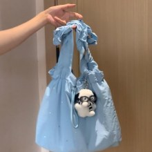 insスタイル フレッシュキラキラ ベビーブレス ニッチバレエ 多用途 学生 カジュアル シングルショルダー トート 大容量