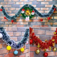 クリスマス装飾シーンクリスマス装飾教室ラテアート籐ぶら下げトップスカラーストリップセットツリーペンダント新しい