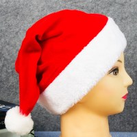 香港の愛 クリスマスデコレーション クリスマス レッドゴールド ベルベット プラッシュエッジ クリスマスハット 大人と子供用 クリスマスハット