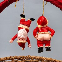 クリスマス サンタ クロース パンツを脱いで尻を漏らす ペンダント クリスマス デコレーション 樹脂 クリスマス クラフト