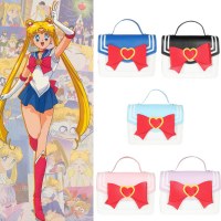 日本のアニメ周辺かわいい漫画魔法少女弓コントラストカラー pu クロスボディバッグ面白い個性の女性のバッグ