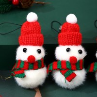 クリスマスデコレーション、小さな雪だるまペンダント、クリスマスツリーペンダント、デスクトップオーナメント、人形、ミニ雪だるま人形