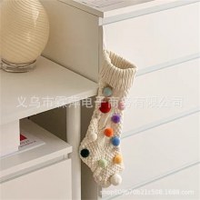 インクリスマスストッキングペンダント毛皮ボールカラフルなかわいいサンタクロースキャンディーバッグギフト装飾ギフトペンダント