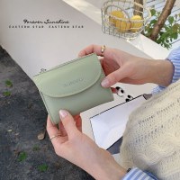 韓国スタイルの新しいレディース小銭入れイン学生無地シンプルなカードホルダー多機能口紅バッグ大容量財布